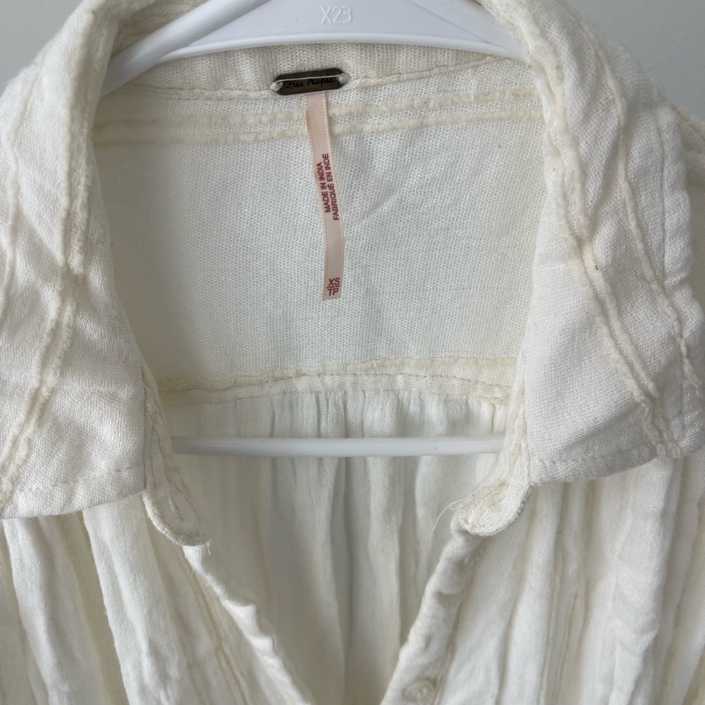 Free people White Button-Up Shirt XS